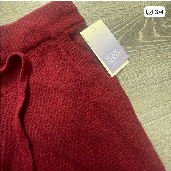 NWT Stars Above Women's Red Henley Top Sweater & Pants - XS - Picture 6 of 8
